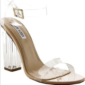 clear block heel